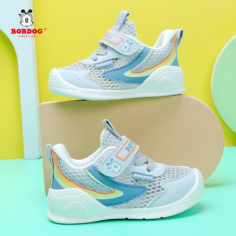 Babudou B222 Spring And Non-Slip Sports Shoes, Breathable, Casual And Versatile, Big Kidsren'S Sneakers, Kidsren'S Mesh Shoes - Image 2